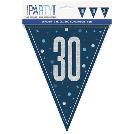 30 Jaar Slinger Blauw 2,5m van Unique koop je bij Partywinkel