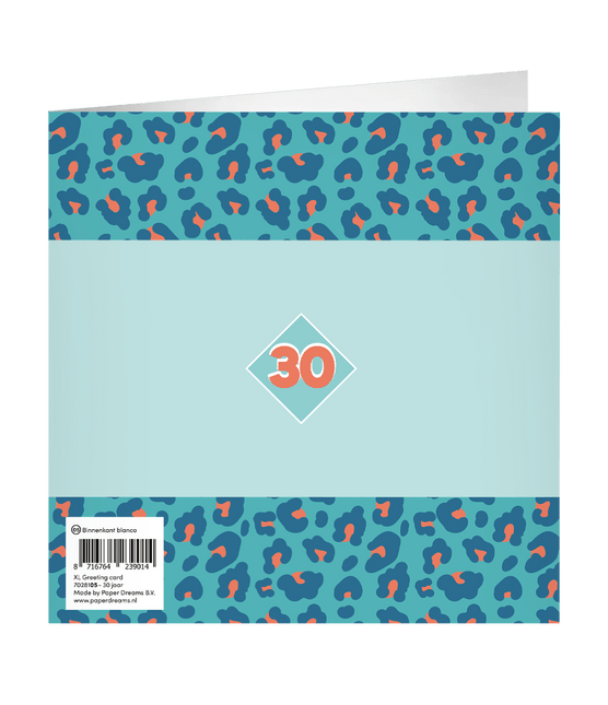 30 Jaar Wenskaart 23cm van Paper Dreams koop je bij Partywinkel