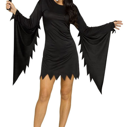 Halloween Kostuum Zwart Dames Geest Face Aged