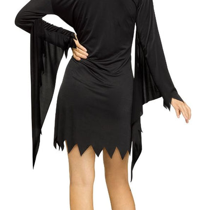 Halloween Kostuum Zwart Dames Geest Face Aged