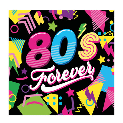 Neon 80S Servetten 33cm 12st