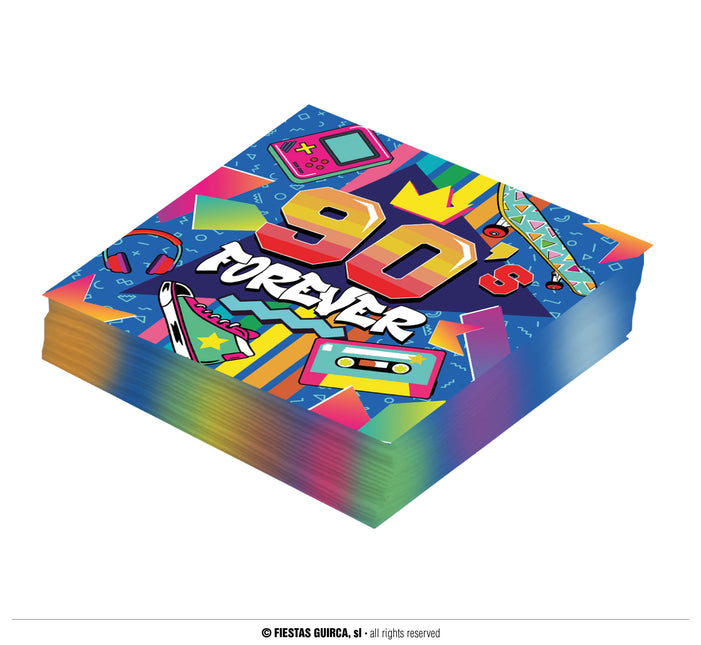 Jaren 90 Servetten 33cm 12st