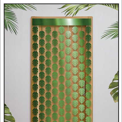 Hawaii Deurgordijn Groen Palmbladeren 2m