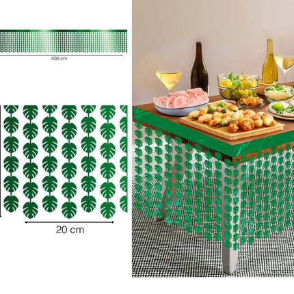 Hawaii Tafelkleed Groen Palmbladeren 4m