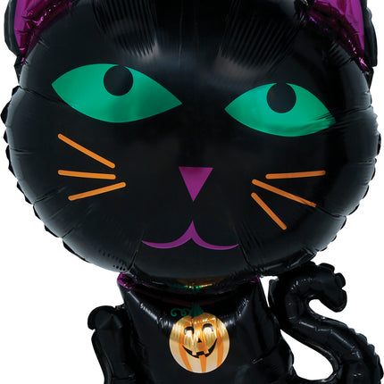 Halloween Helium Ballon Kat Leeg 60cm