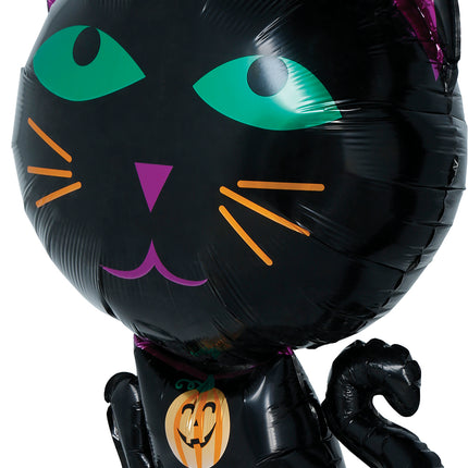 Halloween Helium Ballon Kat Leeg 60cm