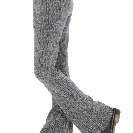 Zilveren Broek Meisje Glitter Flared
