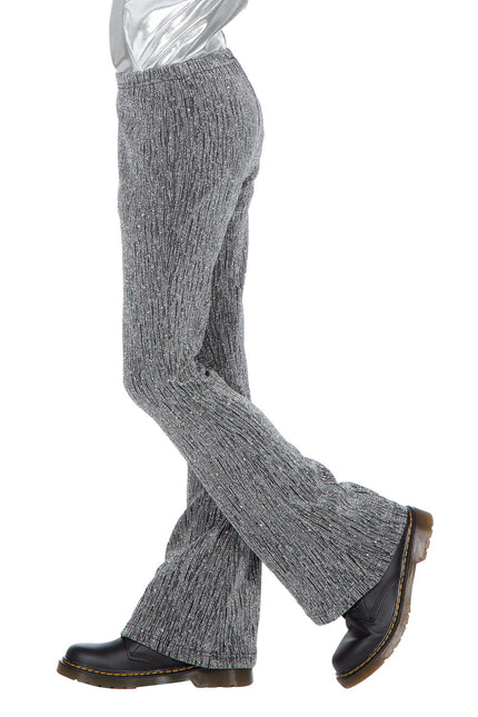 Zilveren Broek Meisje Glitter Flared