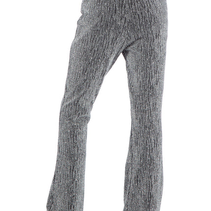 Zilveren Broek Meisje Glitter Flared