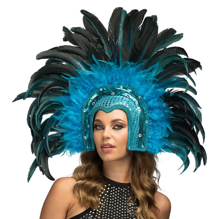 Hoofdtooi Samba turquoise