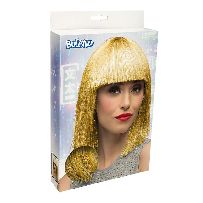 Goud Pruik Glittereffect