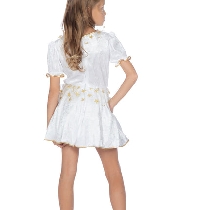 Engel Jurk Wit Goud Meisje Ruffles