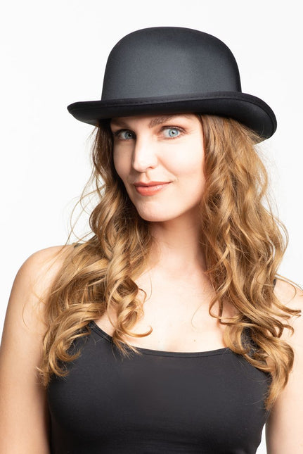 Bolhoedje Zwart Satijn