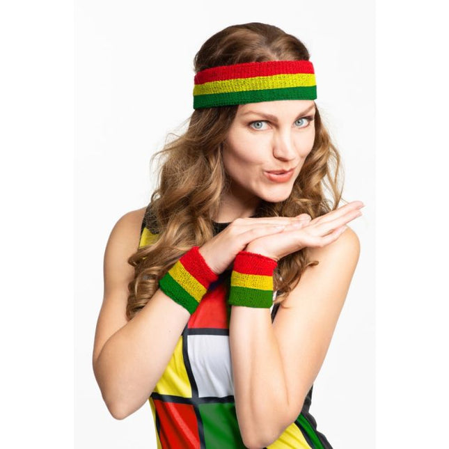 Rasta Zweetbandjes 3 delig