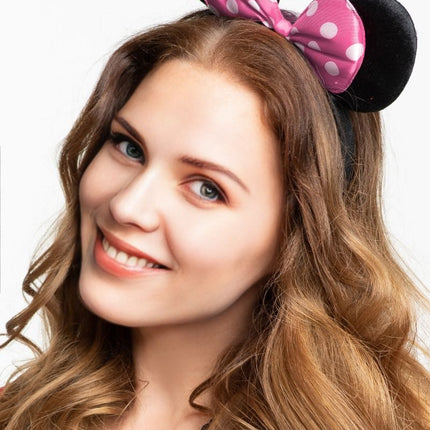 Muis Hoofdband met Roze Strik