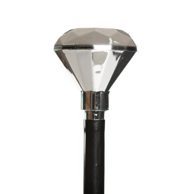 Zwart Zilveren Toverstaf 1,05m 3 delig