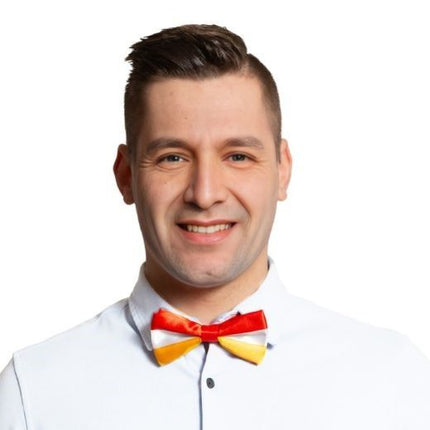 Vlinderstrik Rood/Wit/Geel - 6 Pack