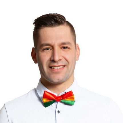 Vlinderstrik Rood/Geel/Groen - 6 Pack