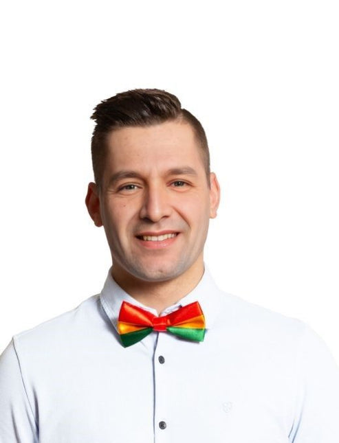 Vlinderstrik Rood/Geel/Groen - 6 Pack