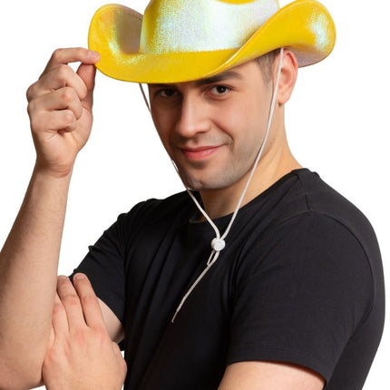 Cowboy Hoed Shiny Goud
