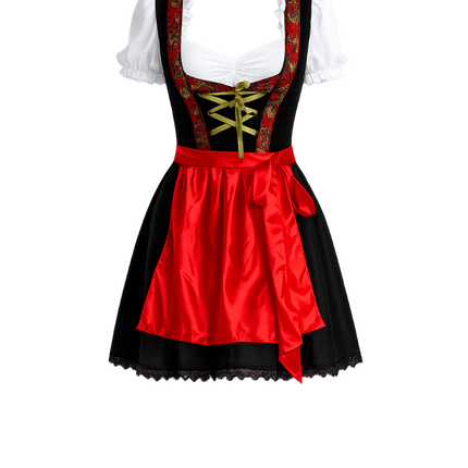 Rood Dirndl Jurk Oktoberfest Rosalie