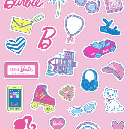 4 BARBIE STICKER SHEETS van Unique koop je bij Partywinkel