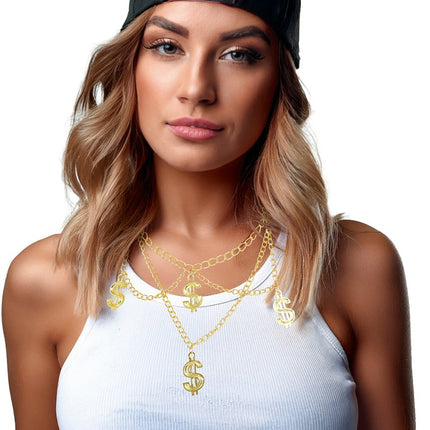 4 dollar necklace van Fiestas Guirca koop je bij Partywinkel