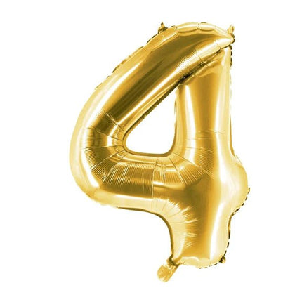 4 Jaar Cijfer Ballon Goud Leeg 1m van VDV Benefit koop je bij Partywinkel