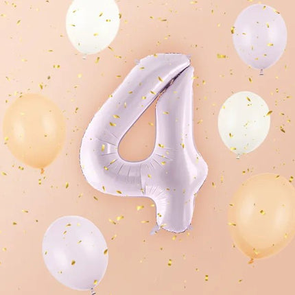 4 Jaar Cijfer Ballon Paars Leeg 72cm van Partydeco koop je bij Partywinkel