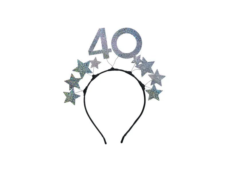 40 Jaar Haarband Zilver van Partydeco koop je bij Partywinkel