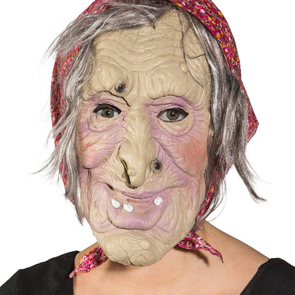 Heks Masker Met Hoofddoek En Haar