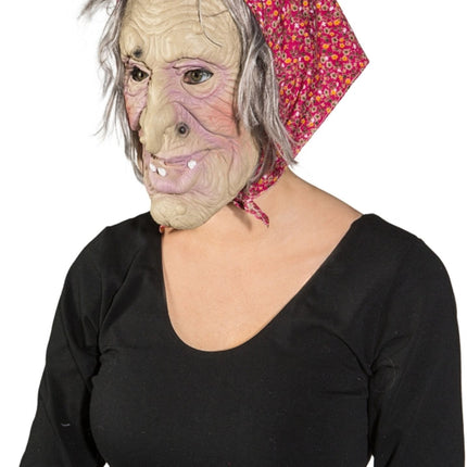 Heks Masker Met Hoofddoek En Haar
