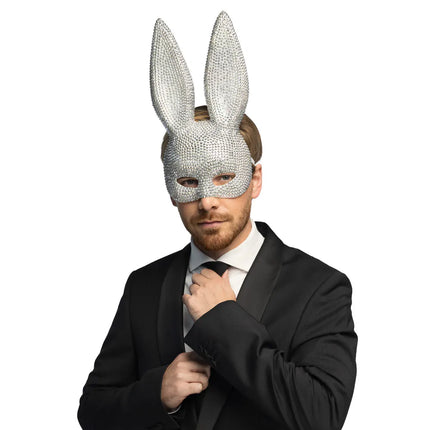 Halfmasker Bunny diamant