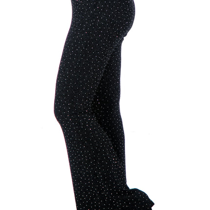 Zwarte Broek Dames Flared Glitter