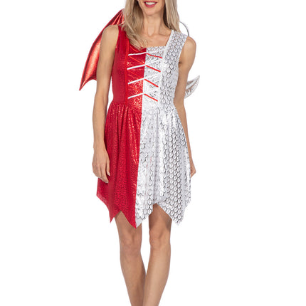 Rood Witte Jurk Dames Duivel En Engel