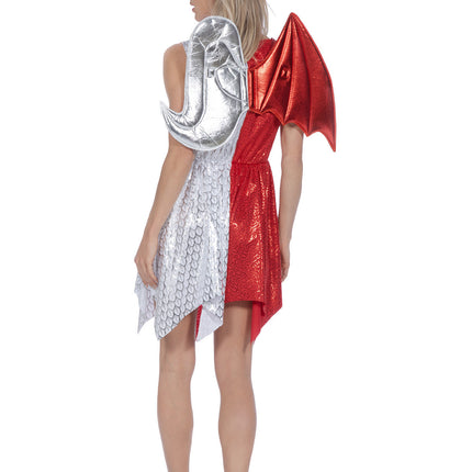 Rood Witte Jurk Dames Duivel En Engel