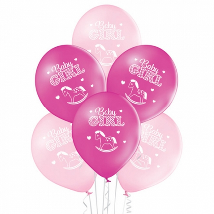 Roze Ballonnen Baby Girl 30cm 10st