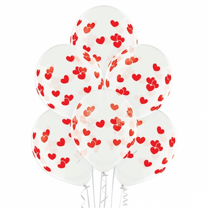 Hartjes Ballonnen Rood 30cm 10st