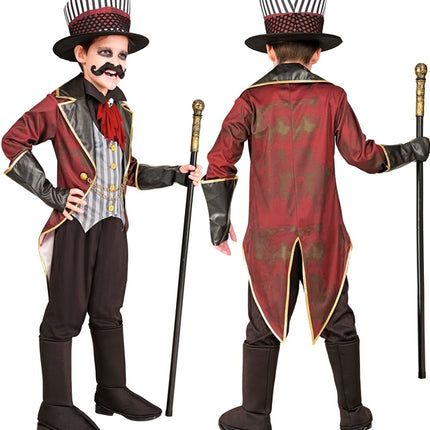 Circus Kostuum Zwart Rood Kind