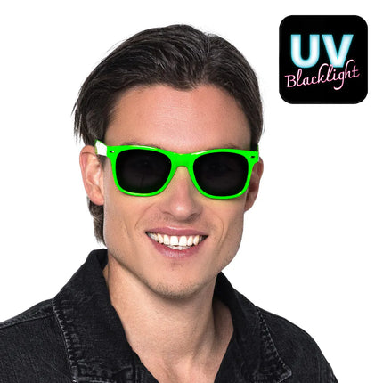 Partybril Pop neongroen UV
