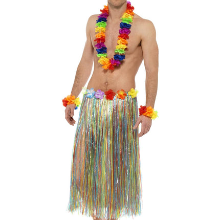 Hawaii Krans Set Regenboog 4 delig