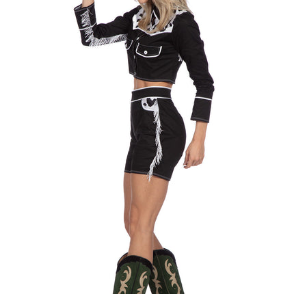 Cowgirl Kostuum Zwart Dames