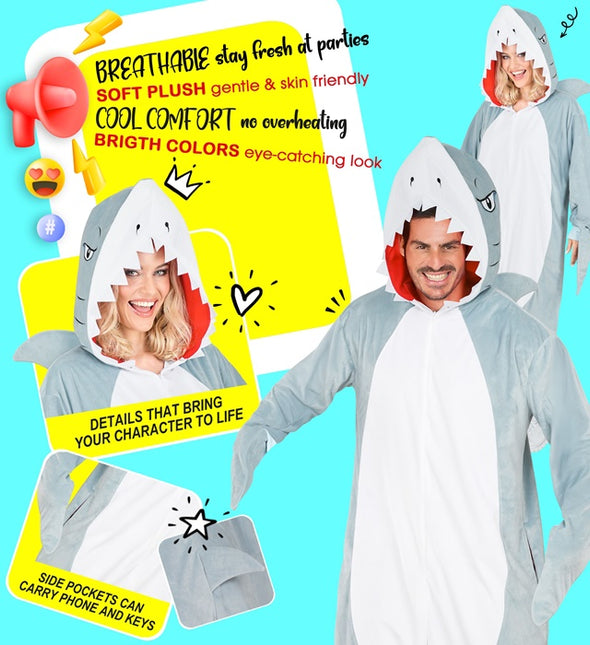 Haai Jumpsuit met Kap