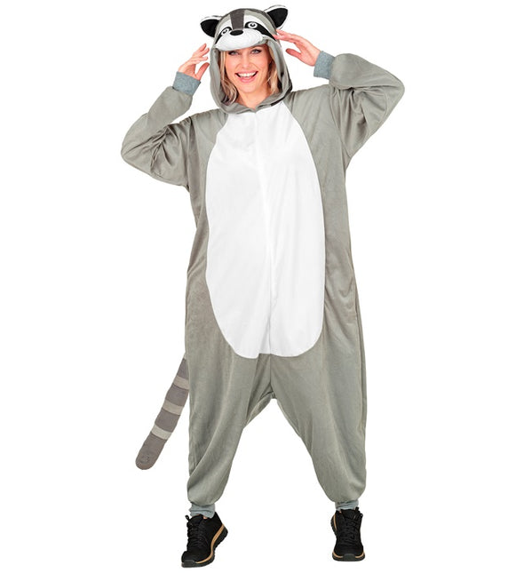 Wasbeer Jumpsuit met Kap