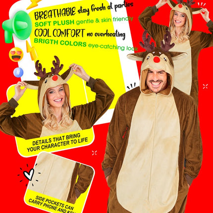 Rendier Kostuum Bruin Uni