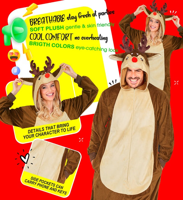 Rendier Kostuum Bruin Uni