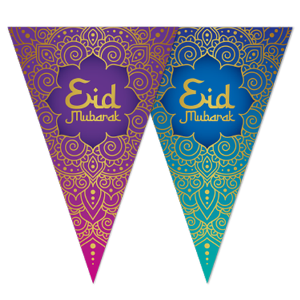 Eid Mubarak Slinger Paars Blauw