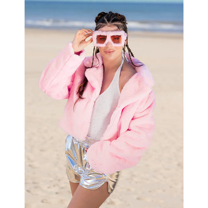Jasje Fluffy rave lichtroze (M/L)