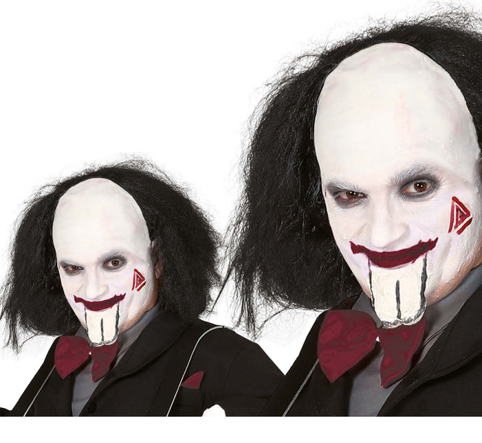 Zwarte Pruik Half Kaal