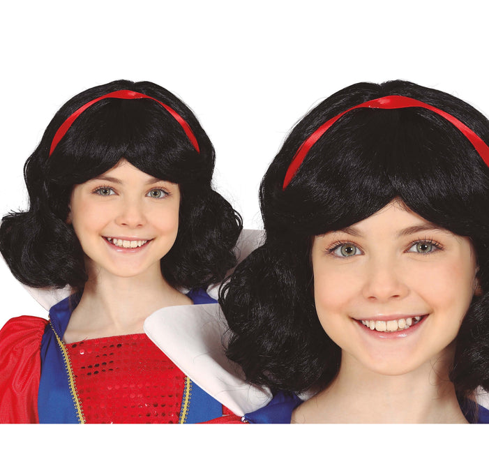 Zwarte Pruik Kort Haar Kind